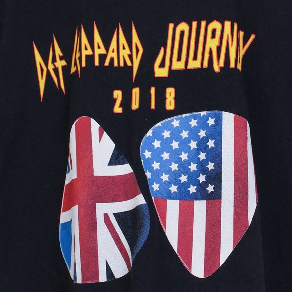 Def Leppard Journey Shirt Mens Large Black 2018 Tour Tee - Picture 6 of 6